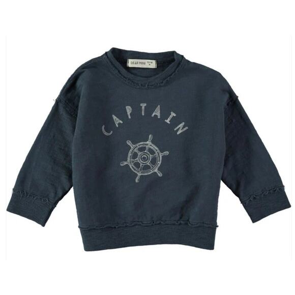 Dear Mini Captain Sweatshirt Boys Sz. 18-24mo - Picture 2 of 5